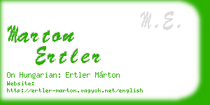 marton ertler business card